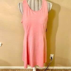 NWT Athletic Dress Large Harmony & Balance Coral Pink Racerback Stretch Slvlss